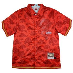 Philadelphia 76ers Mitchell & Ness NBA L Large Shooting Shirt Dragon CNY Red NWT